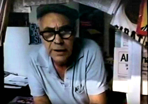 Rudy at his newsstand